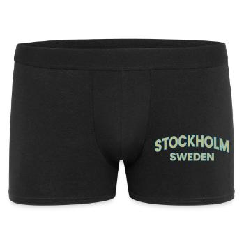 Stockholm – Sweden Text Design - Men's Boxer Shorts - black - Front