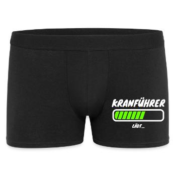 Crane operator loading beam occupation - Men's Boxer Shorts - black - Front