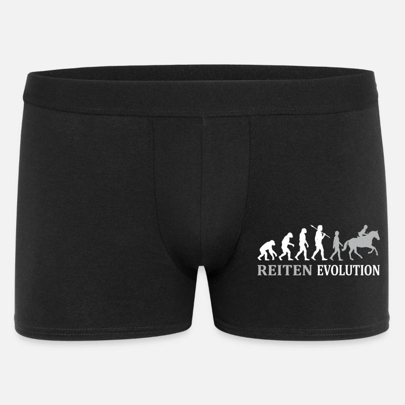 Reiten Evolution – Vom Affen zum Reiter - Männer Boxer Shorts - Schwarz