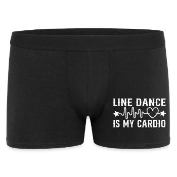 Line Dance Cardio Heartbeat Motif - Men's Boxer Shorts - black - Front