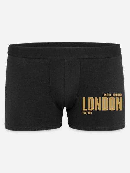 Londoner Goldschrift - Männer Boxer Shorts - Schwarz
