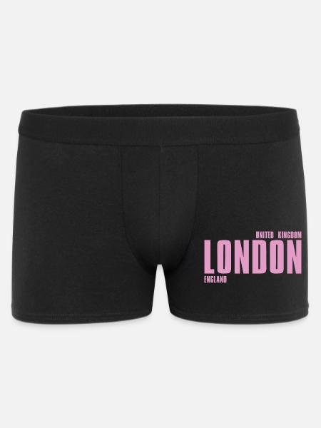 London Pink Bold Typography - Men's Boxer Shorts - black