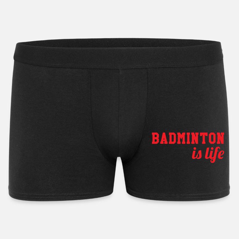 Badminton ist das Leben! - Männer Boxer Shorts - Schwarz