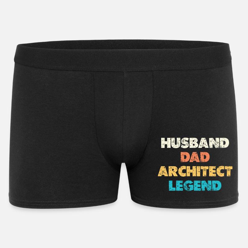 Husband Dad Architect Legend - Männer Boxer Shorts - Schwarz