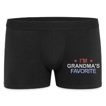 Favorite Grandchild Funny I'm Grandma's Favorite - Men's Boxer Shorts - black - Front