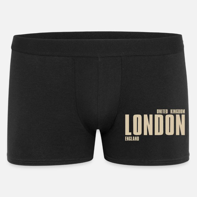 Londoner Retro-Typografie - Männer Boxer Shorts - Schwarz