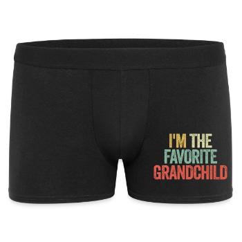 Je suis le petit-enfant préféré - Boxer Homme - noir - Devant