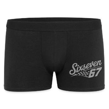 Six Seven Checkered Flag - Men's Boxer Shorts - black - Front