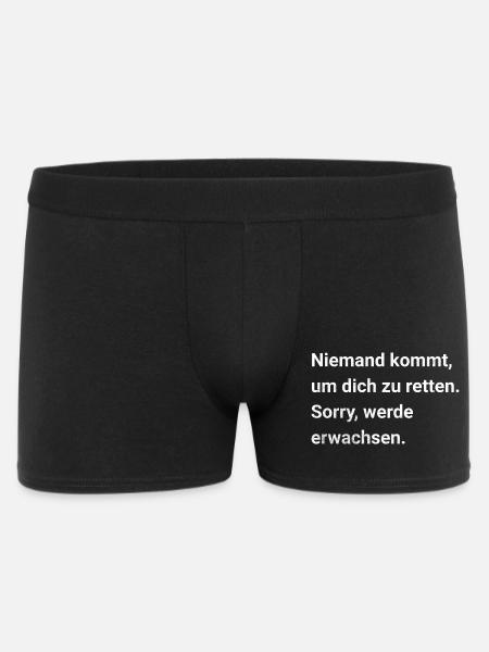 No one comes to save you. Sarcasm, irony, - Men's Boxer Shorts - black