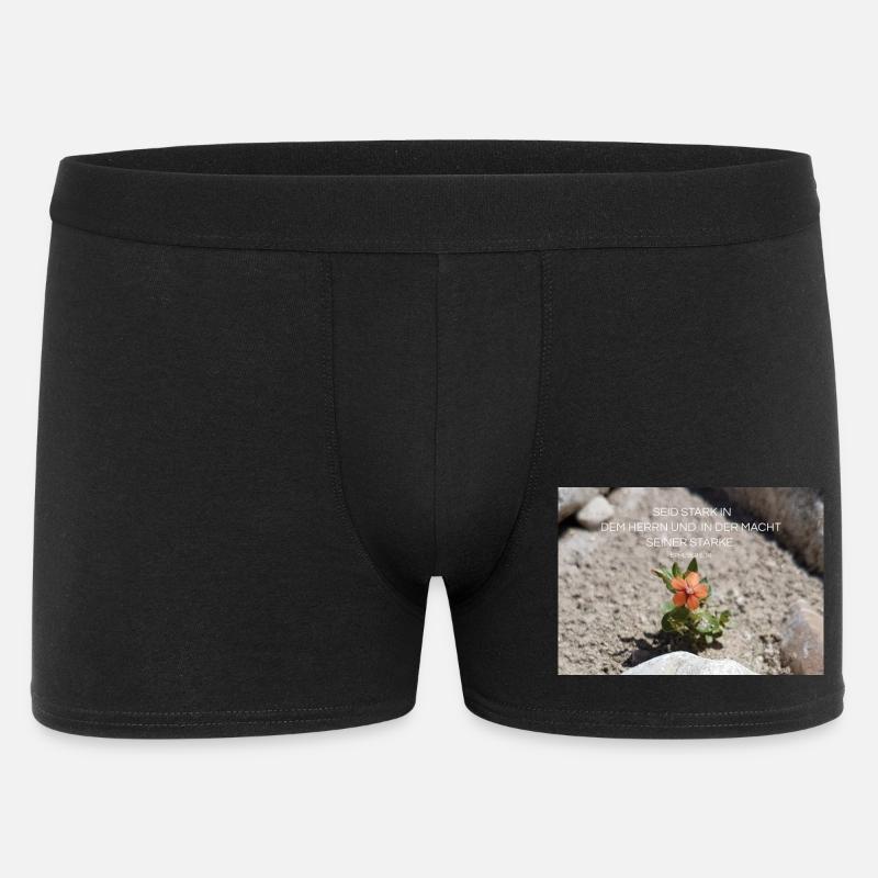 Kraft durch Glauben Blume der Stärke - Männer Boxer Shorts - Schwarz