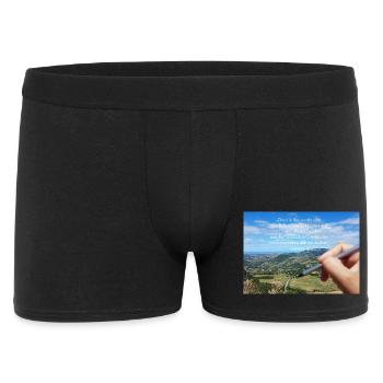 Himmlisches Schöpfungszitat Landschaft - Männer Boxer Shorts - Schwarz - Vorne