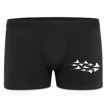Manta Ray, Devil Ray, Stingray, Diver - Men's Boxer Shorts - black - Front