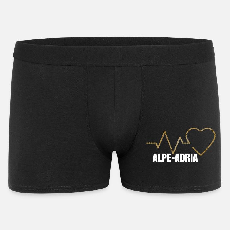 Fahrradurlaub Alpe Adria - Männer Boxer Shorts - Schwarz