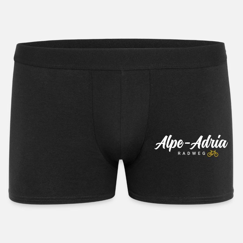 Alpe Adria Radweg - Männer Boxer Shorts - Schwarz