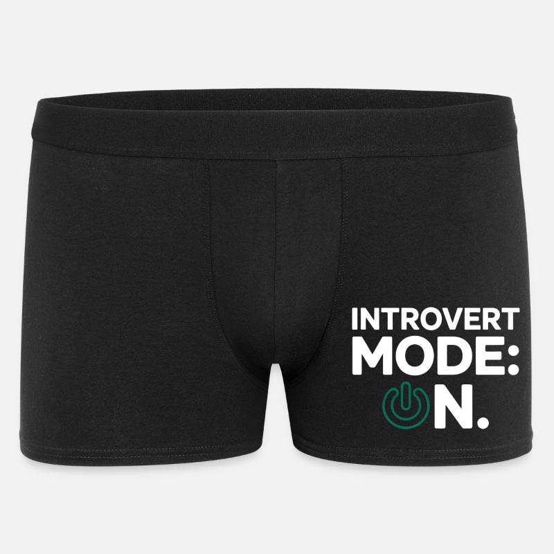 Mode introverti activé – Drôle de proverbe - Boxer Homme - noir