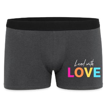Lead with LOVE - Men's Boxer Shorts - charcoal grey - Front