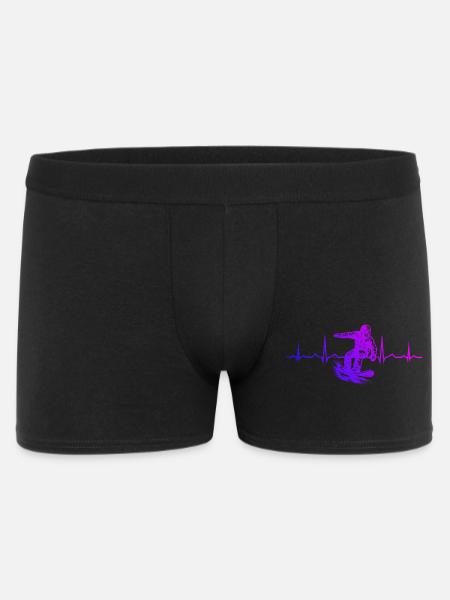 Short and clear snowboard - Men's Boxer Shorts - black