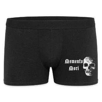 Crâne de Memento Mori – Contraste blanc - Boxer Homme - noir - Devant