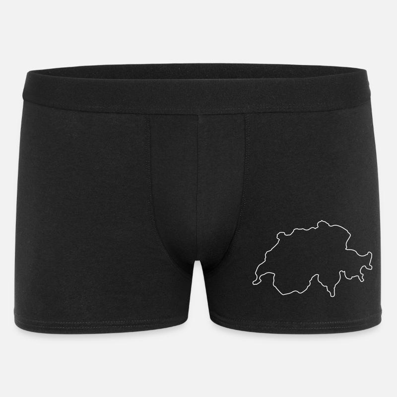Schweiz Land Kontur - Männer Boxer Shorts - Schwarz