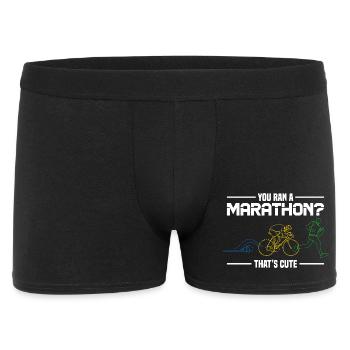 Humour marathonique - Avez-vous couru un marathon ? C’est mignon - Boxer Homme - noir - Devant