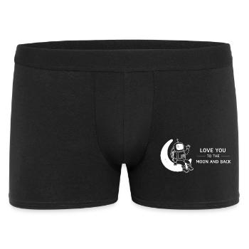 Love You To The Moon And Back Illustration - Men's Boxer Shorts - black - Front
