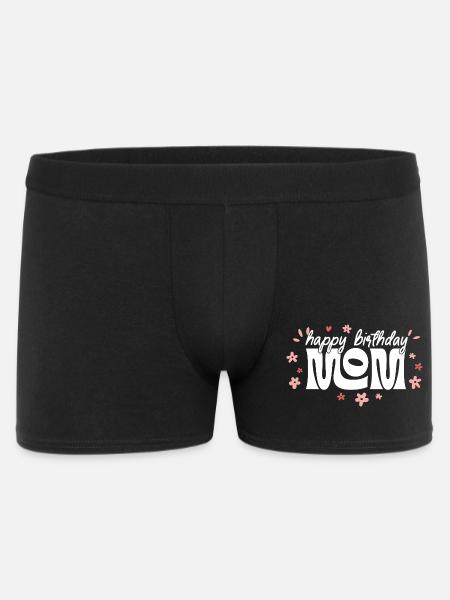 Maman d’anniversaire Création de fleurs, Joyeux anniversaire Maman - Boxer Homme - noir