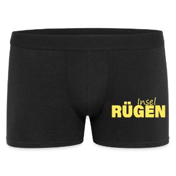 INSEL RÜGEN - Männer Boxer Shorts - Schwarz - Vorne