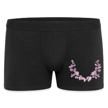 Delicate eucalyptus branches in dusky pink illustration - Men's Boxer Shorts - black - Front