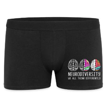 Neurodiversité Autisme Cerveau TDAH Asperger - Boxer Homme - noir - Devant