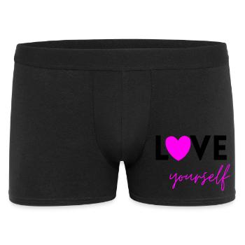 LOVE YOURSELF PINK! SELFLOVE EEMPOWERMENT MENTAL - Men's Boxer Shorts - black - Front