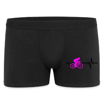 ROAD BIKE RIDING BIKE HEARTBEAT PINK BIKE - Men's Boxer Shorts - black - Front