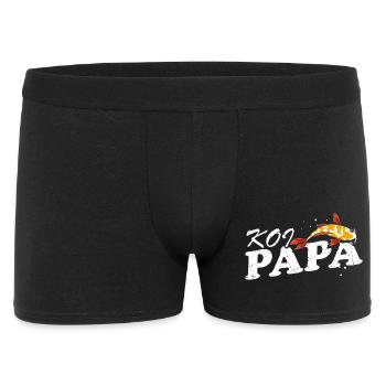 Koi Papa Funny Pond Dad Fish Keeper Pride - Men's Boxer Shorts - black - Front