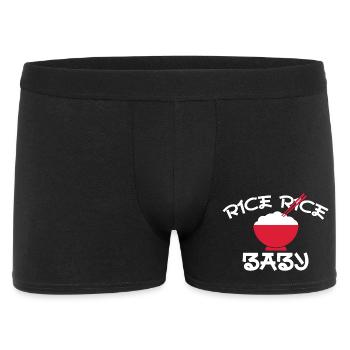 Rice Rice Baby Red Bowl Design - Männer Boxer Shorts - Schwarz - Vorne
