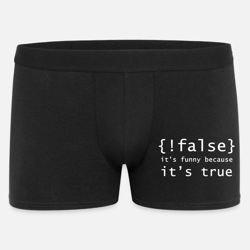 Boolean Pun: It's True - Men's Boxer Shorts - black