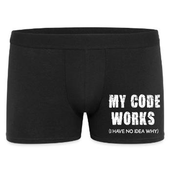 My Code Works I Have No Idea Why - Men's Boxer Shorts - black - Front