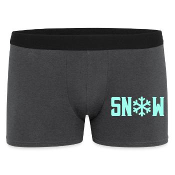 SNOW Snow Crystal - Men's Boxer Shorts - charcoal grey - Front