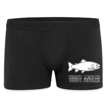 Trout Angler Trout Fishing Saying Logo - Men's Boxer Shorts - black - Front