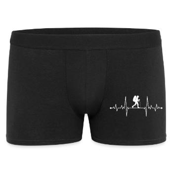 Hiking Heartbeat ECG - Wanderer & Outdoor Lifeli - Men's Boxer Shorts - black - Front
