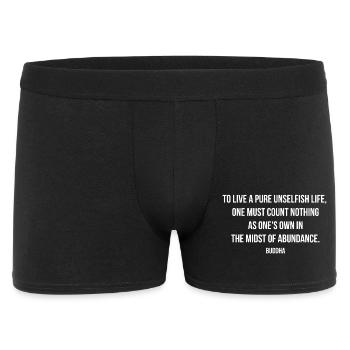 Buddha Quote Pure Unselfish Living - Men's Boxer Shorts - black - Front