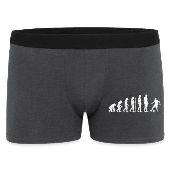 Evolution des Fußballspielers - Männer Boxer Shorts - Anthrazit - Vorne