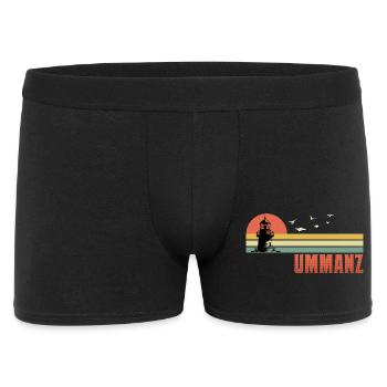 Ostsee Urlaub INSEL UMMANZ Souvenier Lustig - Männer Boxer Shorts - Schwarz - Vorne