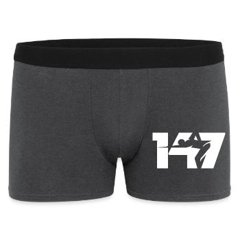 147 Snooker Icon (White) - Men's Boxer Shorts - charcoal grey - Front