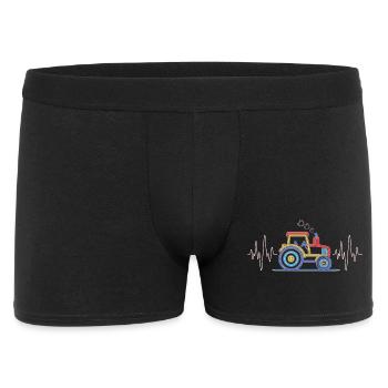 Herzschlag Traktor - Landwirt EKG Landwirtschaft - Männer Boxer Shorts - Schwarz - Vorne