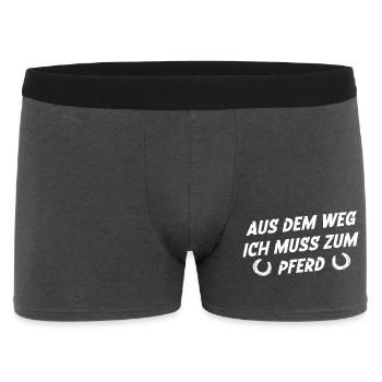 Out of the way, I have to go to the horse - Men's Boxer Shorts - charcoal grey - Front