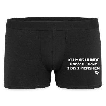 J’aime les chiens et peut-être 2 à 3 personnes - Boxer Homme - noir - Devant