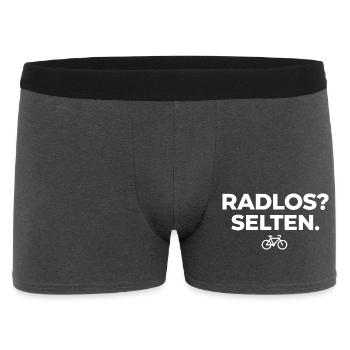 Sans roues ? Rarement. – Chemise de Vélo Statement - Boxer Homme - charbon - Devant