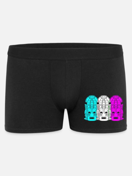 Maya kalender aztec Inka - Männer Boxer Shorts - Schwarz