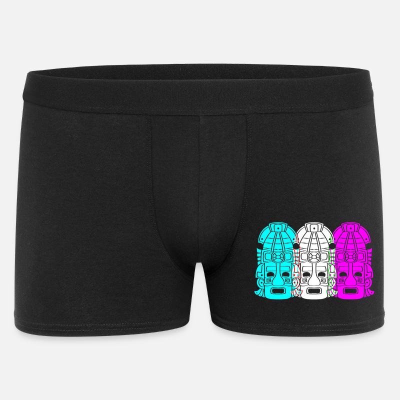 Maya kalender aztec Inka - Männer Boxer Shorts - Schwarz