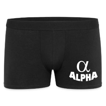 Alpha - Men's Boxer Shorts - black - Front