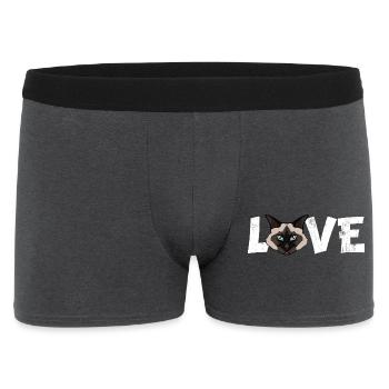 Birman Cat Love Funny Breed Illustration - Men's Boxer Shorts - charcoal grey - Front
